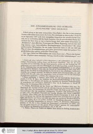 XIII. Zusammenfassung und Ausblick: "Realpolitik" und Ideologie