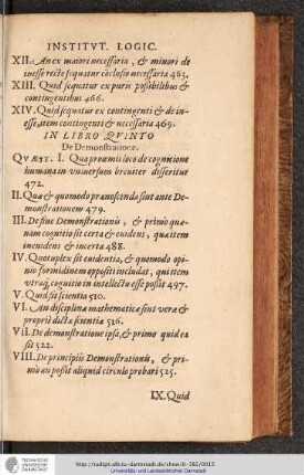 In Libro Qvinto. De Demonstratione.