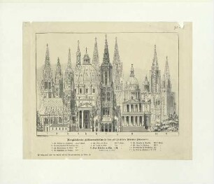 Münster. Westfassade und 10 andere Türme. Um 1870