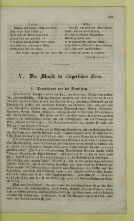 V. Der Mensch im bürgerlichen Leben