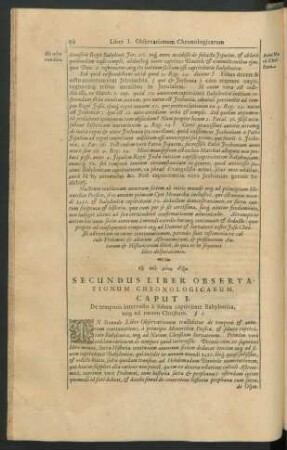 Caput I. De temporis intervallo a soluta captivitate Babylonica, usque ad natum Christum.