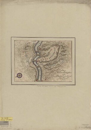 Plan von dem Lager zwischen Pirna und Königstein 1756, Kupferstich, ab 1756 : Plan Von dem Sächsischen und Preussischen Lager beÿ Pirna 1756. - [Ca. 1:170 000]. - [Augsburg] : [Georg Christoph Kilian] , [1759]. - 1 Kt. : Kupferstich ; 25 x 19 cm