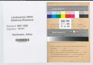 Entnazifizierung Arthur Hachmann, geb. 12.05.1900 (Kaufm.Angest.)