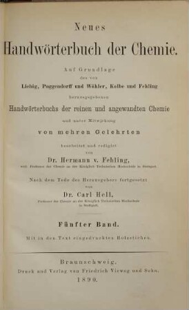 Neues Handwörterbuch der Chemie, 5