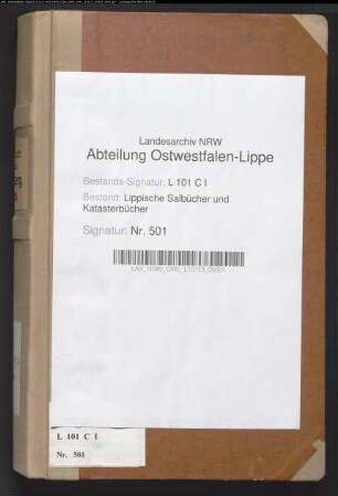 Salbuch der Stadt Blomberg von 1775, Bd. 1