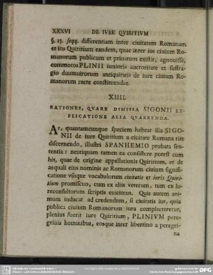 XIIII. Rationes, Quare Dimissa Sigonii Explicatione Alia Quaerenda