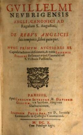 Res Anglicae : libri quinque