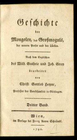 Bd. 25 = [23], Bd. 3: Allgemeine Weltgeschichte