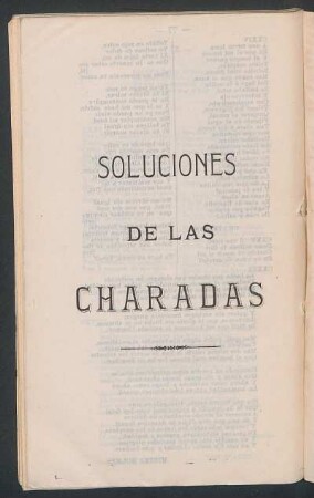 Soluciones de las charadas