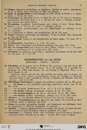 Genreprenten 17e – 20e EEUW: Gravure – Etsen – Litho’s (Nr. 105-303)