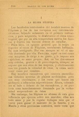 I. La mujer filipina