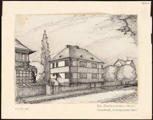 Zweifamilienhaus Monatskonkurrenz Februar 1930: Perspektivische Ansicht