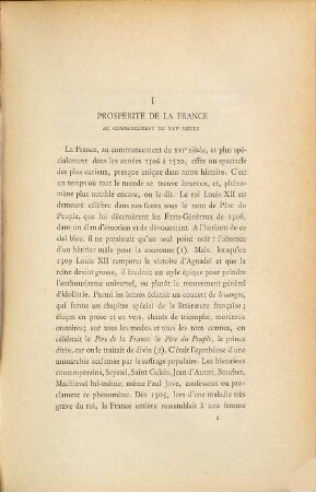 Les origines de la révolution française au commencement du XVIe siècle