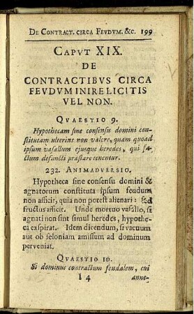 Caput XIX. De contractibus circa feuduminirelicitis vel non.