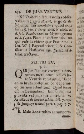 274-280, Sectio Quarta; Sectio Quinta