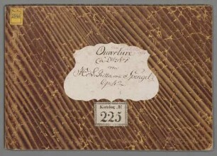 Overtures, orch, op. 42, D-Dur - BSB Mus.ms. 2546 : [label on cover:] Ouverture // (in D dur N|r|o 1.[)] // von // H: L: Ritter von Spengel. // Op: 42.