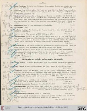 Mathematisch, optische und verwandte Instrumente