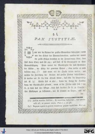 Pax Justitiae.