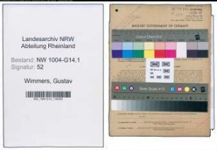 Entnazifizierung Gustav Wimmers , geb. 11.09.1892 (Werkmeister)