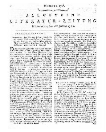 Wienholt, Arnold: Beytrag zu den Erfahrungen über den thierischen Magnetismus. - Hamburg : Hoffmann, 1787