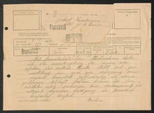 Brief von Otto Brahm an Gerhart Hauptmann