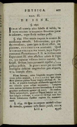 Cap. II. De Igne