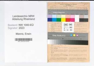 Entnazifizierung Erwin Manns, geb. 15.10.1898 (Ingenieur)