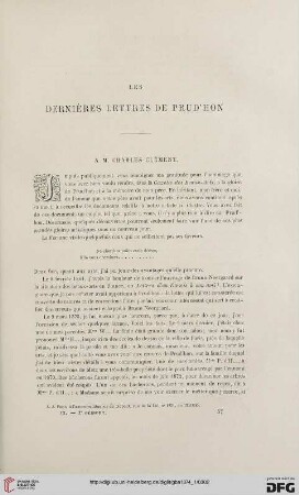 2. Pér. 9.1874: Les dernières lettres de Prud'hon