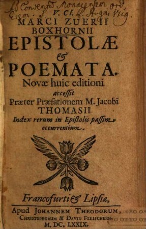 Epistolae et Poemata