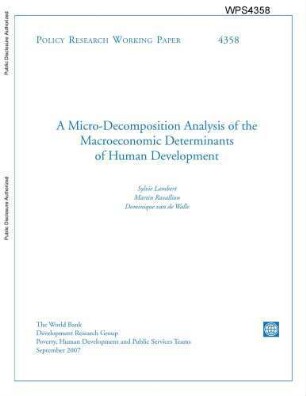 A micro-decomposition analysis of the macroeconomic determinants of human development
