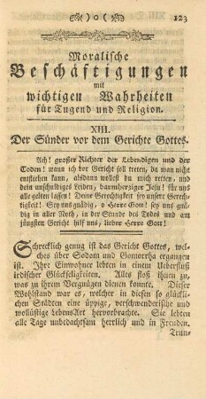 XIII. Der Sünder vor dem Gerichte Gottes