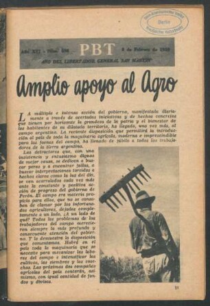 Amplio apoyo al agro