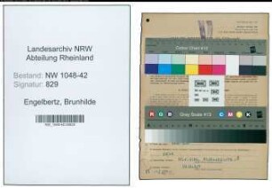 Entnazifizierung Brunhilde Engelbertz , geb. 28.02.1921 (Angestellte)