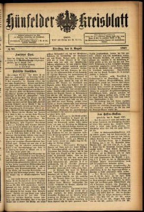 Ausgabe vom Dienstag, den 03. August 1897.