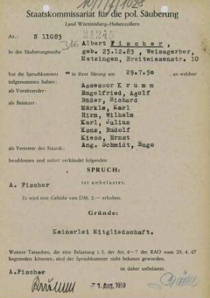 Fischer, Albert