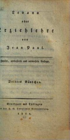 Levana, oder Erziehlehre, 3