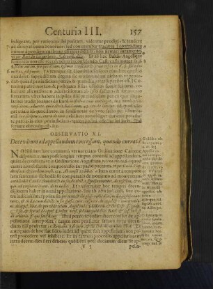 Observatio XI. Decendium ad appellandum concessum, quando currat?