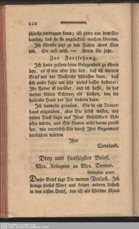 Drey und funfzigster Brief