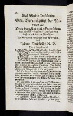 182-191, von Vereinigung der Naturen / Essenzen / Tincturen & C