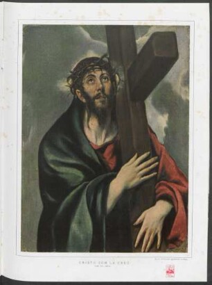 Cristo con la cruz : Óleo del Greco, de la colección Errázuriz-Alvear