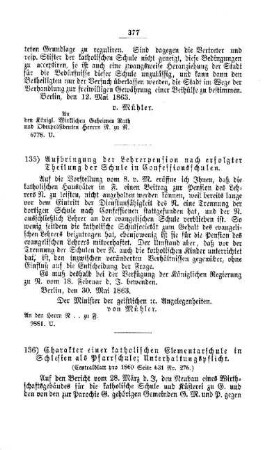 Aufbringung der Lehrerpension nach erfolgter Theilung der Schule in Confessionsschulen : [IV. Elementarschulwesen]
