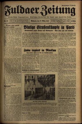 Ausgabe vom Mittwoch, den 17. März 1937.
