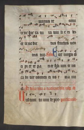 A Nativitate domini usque ad Purificationem (unvollständig)