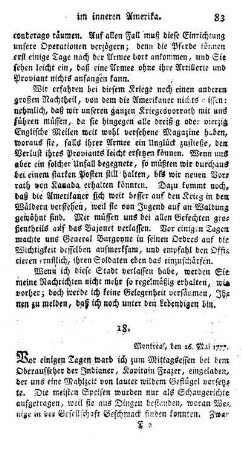 Montreal, den 26. Mai 1777