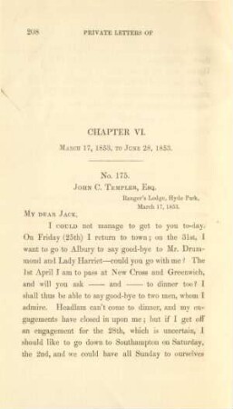 Chapter VI. March 17, 1853, to June 28, 1853