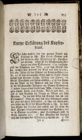 Kurtze Erklärung des Kupferblats. - Vorrede.