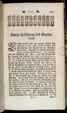 Kurtze Erklärung des Kupferblats. - Vorrede.