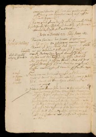 22.7.1583. Neue Universitätsstatuten: "Revisio statutorum".