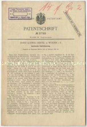 Patentschrift einer auslösenden Ventilsteuerung, Patent-Nr. 37765