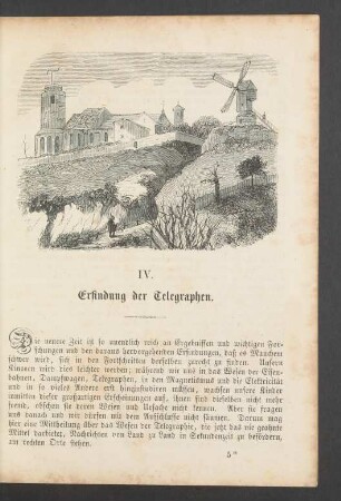 IV. Erfindung der Telegraphen.